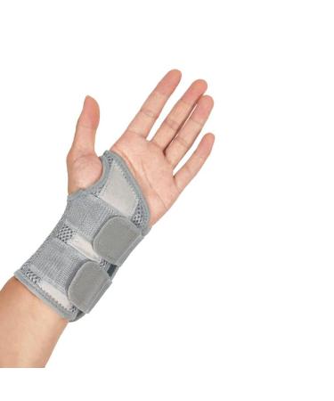 NuCamper Carpal Tunnel Wrist Brace for Men and Women - Adjustable Night Support for Tendonitis and Arthritis Pain Relief - Right Hand, Gray (Small/Medium) - Buy Online on GoSupps.com