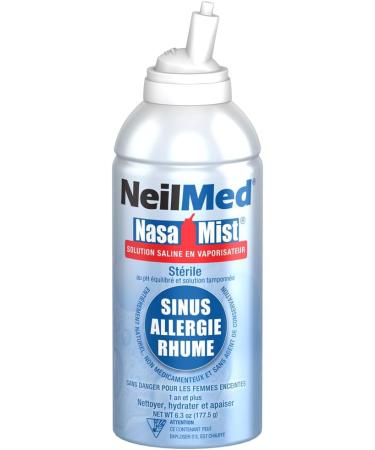 NeilMed NasaMist Saline Spray 177mL. All Natural pH Balanced & Buffered Solution - Soothe Moisturize and Cleanse Using Specially Designed tip. Contains 3 canisters - Buy Online on GoSupps.com