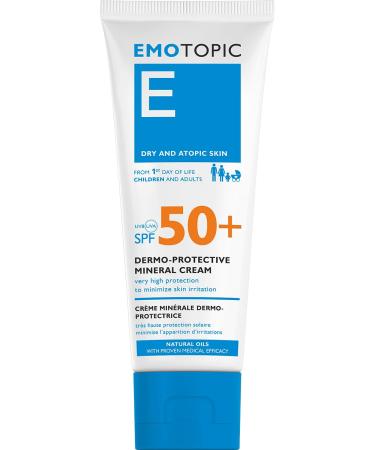 Pharmaceris Emotopic Dermo-Protective Mineral Cream Face and Body Cream SPF 50 High Protection to Minimize Skin Irritation Hypoallergenic Cream - 75 ml