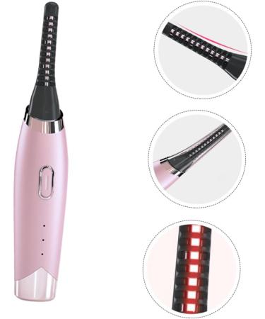 Housoutil Eyelash Curler Rechargeable Eyelash Brush 3 Temperature Gears Eyelash Brush Mini Natural Eye Lashes Curling Hot Lash Curler Beauty Tool Eyelashs Pink Abs Curling Iron USB - Buy Online on GoSupps.com