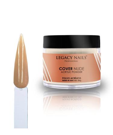 Legacy Nails Professional NUDE Cover Acrylic Powder, 2 ounces - Ideal For French Nail Art, Create Nail Art, Nail Extension That Provide a Healthy, Natural Look To Nails
