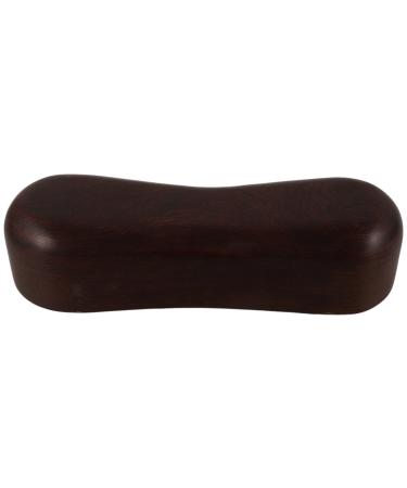 Alipis Wooden Neck Pillow Vintage Sauna Headrest Japanese Neck Cervical Support Neck Shoulder Pain Spine Health Relaxation dark brown wood
