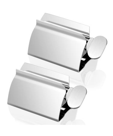 Toothpaste Squeezer Large Size Set of 2 Stainless Steel Rolling Toothpaste Squeezer Tube Squeezer Toothpaste Roller Kid Friendly