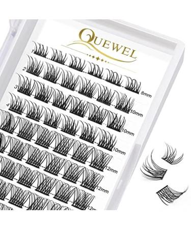 Eyelashes Individual Quewel Individual eyelash clusters lashes naturally c curl mix8-16 eyelash segments wide foundation individual eyelashes for eyes make-up diy eyelash extensions (natural-c mix) 1 piece (1 Pack) natural-c mix 8-16mm