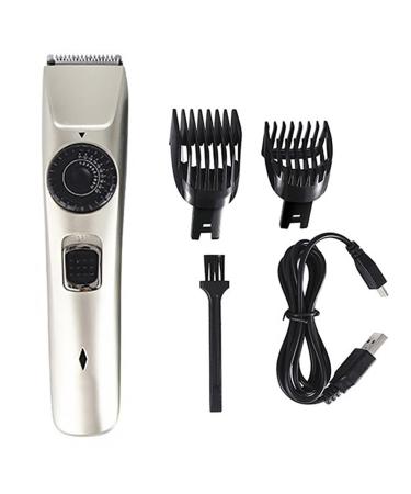 Pro Hair Clipper Adjustable Stainless Steel Electric Clipper Anti-Slip Trimmer for Beard Men Grooming Kit Tool Black