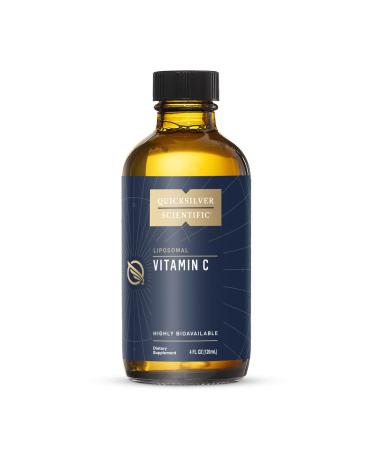 Quicksilver Scientific Liposomal Vitamin C - 1000mg Buffered Liquid Vitamin C Supplement - Immune + Antioxidant Support - Liposomes for Superior Absorption - Vegan + Non-GMO (4oz / 120ml) - Buy Online on GoSupps.com
