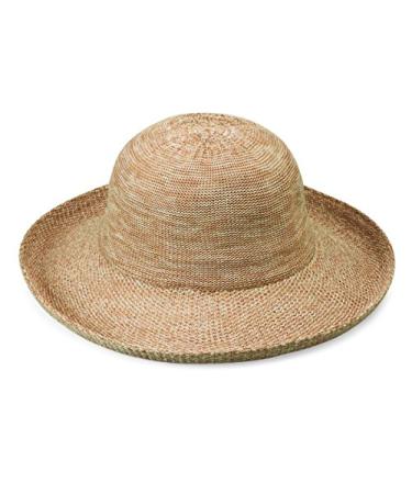 Wallaroo Hat Company Womens Victoria Sun Hat  Ultra Lightweight, Packable, Broad Brim, Modern Style, Designed in Australia Mixed Camel