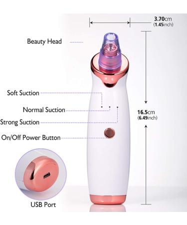 Blackhead Remover Tool Pore Vacuum Black Head Acne Treatment Remover Electric Face Skincare Cleaner Tools - Buy Online on GoSupps.com