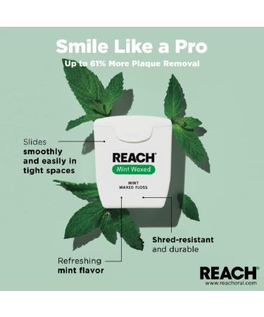 Johnson & Johnson Reach Mint Waxed Dental Floss 5 Count - Pack of 1 - Buy Online on GoSupps.com