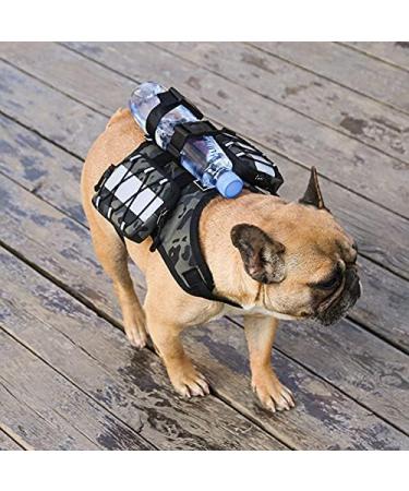 Dog Saddle Bags Adjustable Dog Shoulder Bag Saddle Bag Harness Backpack with Reflective Tape for Hiking Walking Camping for Medium & Large Dog (L Black) L Black - Buy Online on GoSupps.com