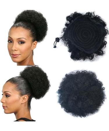 JHZHONG Afro Puff Drawstring Ponytail for Black Women Short Kinky Curly Afro Ponytail Synthetic Hair Afro Bun Drawstring Ponytail for Wome(Black/Large (Pack of 1) Large (Pack of 1) Black(1B) - Buy Online on GoSupps.com