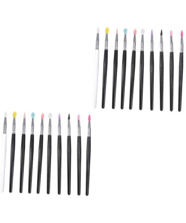 FRCOLOR 20 Pcs Eye Shadow Brush Silicone Makeup Applicator Lip Brush Lipstick for Women Multifunctional Makeup Brush Eyeshadow Cosmetic Lipstick Brush Make up Lip Balm Miss