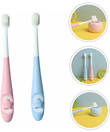Buy Hapinary Baby Toothbrushes - 2 Pack Infant Cleaning Brush Newborn Gift & Caricature Design for Effective Teeth Cleaning - Buy Online on GoSupps.com