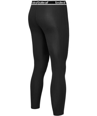 BALEAF Youth Compression Pants - X-Small Black Base Layer Leggings for Sports, Running, Yoga, and Training - Buy Online on GoSupps.com