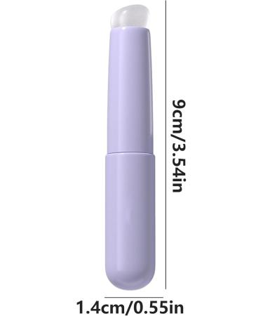 Silicone Lip Brush Set Reusable Angled Round Head Brushes For Perfect Lipstick Balm And Gloss Application Purple - Buy Online on GoSupps.com