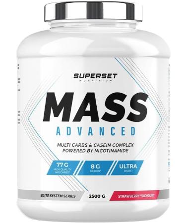 Superset Nutrition | Advanced Mass Gain Program - Mass Advanced 2.5kg Strawberry Yogurt - Creatine Hardcore 1.5kg Orange | Gain muscle mass and volume in just 4 weeks - Buy Online on GoSupps.com