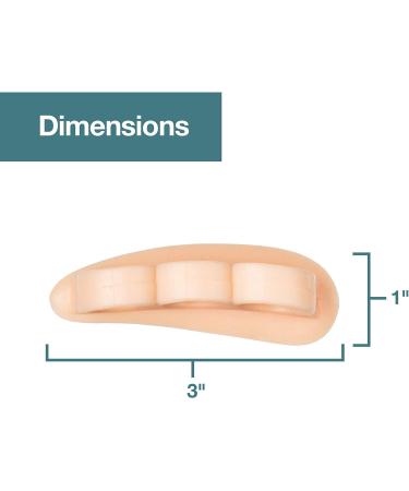 ZenToes Hammer Toe Straightener 4 Pack Soft Gel Crests Splints | Reduce Foot Pain, Prevent Overlap | Flexible Footcare Treatment | Stain & Odor Resistant - Beige - Buy Online on GoSupps.com