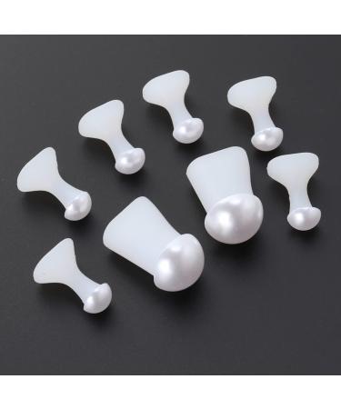 FOMIYES 8pcs Silicone Toe Separator Toe Stretcher Bunion Relief Pads for Hallux Valgus - Pearl Shape Design - Buy Online on GoSupps.com