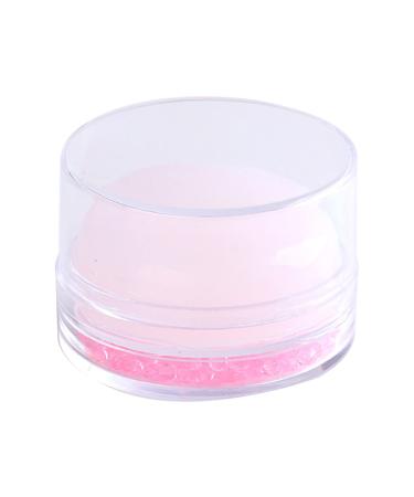 SANWOOD Nail Art Stamper Nail Seal Non-Deformed Detachable Lightweight Round Silicone Transparent Soft Stamper for Manicure Pink