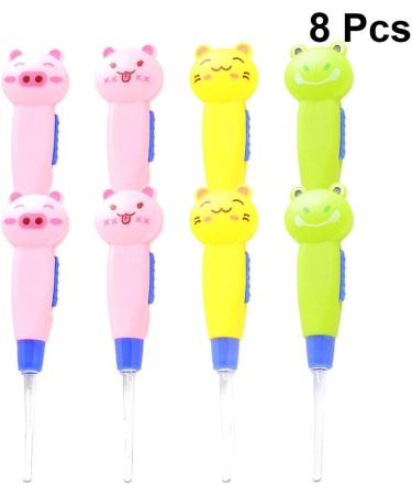 FUNZZY Cartoon Ear Scoop Lovely Animal Ear Scoops Ear Pick Tool Ear Wax Cleaners Party Gifts for Kids (Pig + Cat + Cat + Frog) - Buy Online on GoSupps.com
