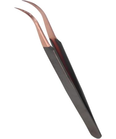Eyelash Tweezers - Rose Gold Curved Ergonomic Stainless Steel for Salon Professionals | International Shipping - Buy Online on GoSupps.com