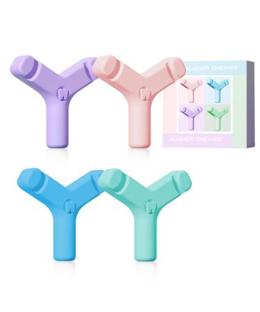 Chewies for Invisalign Aligners Aligner Chewies Retainer Chewies Y-Shaped Firm & Soft 2Way 4Color Set
