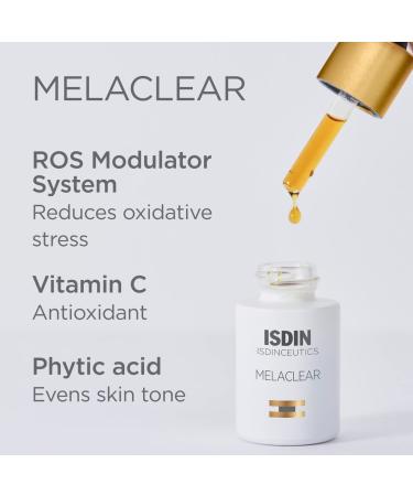 ISDIN Melaclear Dark Spot Correcting Serum - Vitamin C & Phytic Acid for Sensitive Skin - Buy Online on GoSupps.com