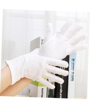 GLEAVI 12 Pairs Stretchable Lining Glove Gauntlet Moisturizing Cotton Protective Gloves Labor Protection Cotton Spa Work White S1:21X8cm White - Buy Online on GoSupps.com