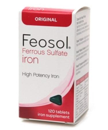 Feosol Ferrous Sulfate Iron Original Tablets 120 ea (Pack of 11)