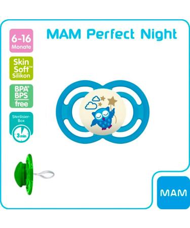 MAM Baby Products Perfect Night Pacifier Set - Glowing 6 Mo+ Includes 3 Sterilization Transport Boxes - Shop Now for International Shipping! - Buy Online on GoSupps.com