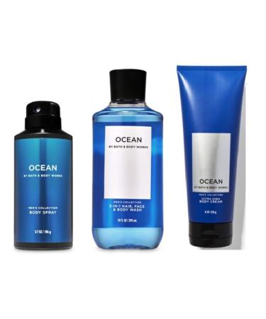 Bath and Body Works - Ocean - For Men - 3 pc Bundle - (2020 Edition) - Buy Online on GoSupps.com