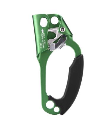 Alomejor Climbing Ascender Right Hand Climbing Descender Lift Ascender for 8mm-13mm Rope Handle Clamp Accessory Green