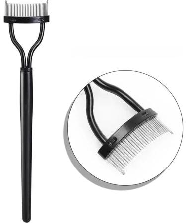 Buy 1pc Eyelash Separator & Metal Teeth Foldable Eyelash Curler - Stainless Beauty Makeup Brush Comb Tool (Black) | International Shipping Available - Buy Online on GoSupps.com
