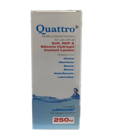 Quattro Multifunctional Contact Lens Solution 250ml Bottle