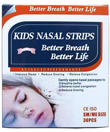 JERN 30 Natural Drug-Free Kids Better Breath Nasal Strips for Nasal Congestion Allergy Cold Flu Sinuses Stuffy Nose Snoring Deviated Septum Athletic Performance - Kids Ages 5 and Above