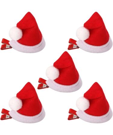 hgnxa Christmas Santa Hat Hair lip Party Props Accessories Hair Pin Festive Glitter Sequins Hat Barrettes Holiday Headwear - Buy Online on GoSupps.com