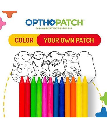 OPTHOPATCH Color Your OWN Eye Patches | 70 Pack Extra Sensitive Adhesive for Kids + 2 Reward Charts - International Shipping Available - Buy Online on GoSupps.com