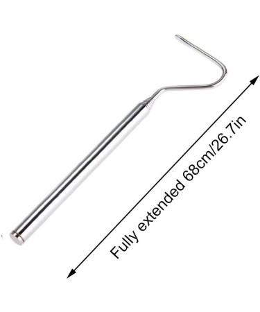 Mini Snake Hook Adjustable Stainless Steel Snake Tongs and Snake & Reptile Hook Retractable Catching Snake Handling Tool (Silver) - Buy Online on GoSupps.com