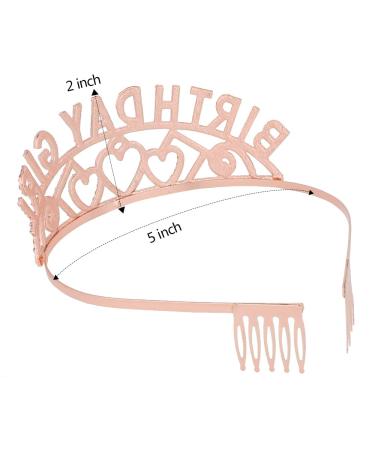 AOPRIE Birthday Girl Tiara - Gold Rhinestone Crystal Happy Birthday Crown - Buy Online on GoSupps.com