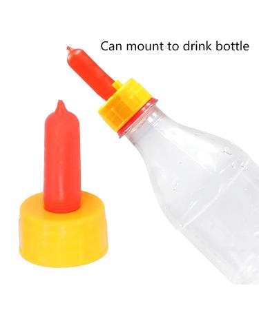 10 Pcs Soft Rubber Pritchard Nipples with Flutter Valves - Leakproof Small Animal Milk Drink Nipples for Goats, Lamb, Puppy, Foal - Screw on Bottle - Silicone Cow Calf Drinking Nipples - Buy Online on GoSupps.com