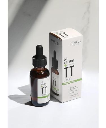 Clara's New York Healing Tea Tree Facial Oil Serum with Vitamin E Oil Natural Hydrating Face Serum Helps to Calm and Prevent Blemishes Suitable For All Skin Types 30ml - Buy Online on GoSupps.com