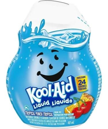 Fruit Flavoured Liquid Drink Mix Variety Pack. Includes (4) Kool-Aid Liquid Drink Mix Bottles (48g per) - Orange Grape Cherry Tropical Punch (48g per bottle) with Water Cooler Trivia Game by BIG MAPLE . Enjoy with your Drink. Rehydrate Water Flavour Enhan - Buy Online on GoSupps.com