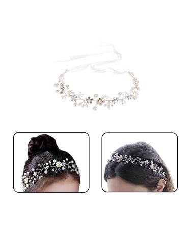 Elegant Flower Bridal Hair Band - Wedding Jewelry with Pearls & Rhinestones - Buy Online on GoSupps.com