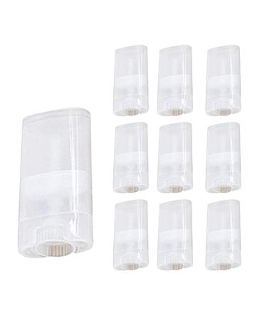 Goege 15 ML Clear Oval Deodorant Containers Lip Balm Tubes - BPA Free (10 Pcs) - Buy Online on GoSupps.com