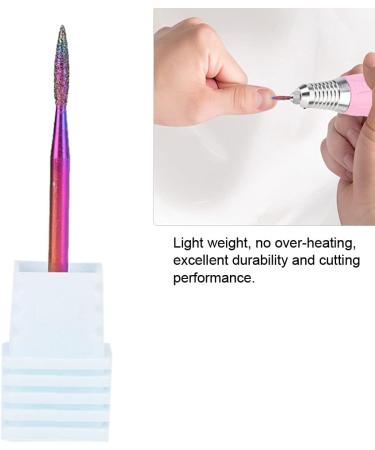 Yctze Nail Art Electroplating Emery Alloy Drill Bits Manicure and Pedicure Nail Polishing Accessory Cuticle Flame Bit Nail Enhancement Tools (V4) - Buy Online on GoSupps.com