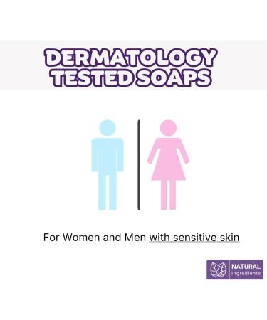 Hypoallergenic Organic Bar Soap for Sensitive Skin - Vegan Fragrance-Free with Pure Lavender Oil 3 Bars Natural Ingredients - Buy Online on GoSupps.com