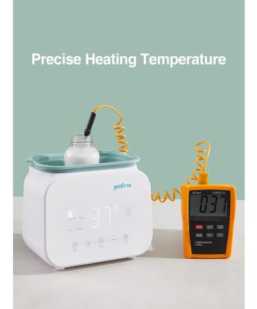 KOSTTE Double Baby Bottle Warmer with Accurate Temperature Control - Fast Electric Heater for Breastmilk or Formula - White - Buy Online on GoSupps.com
