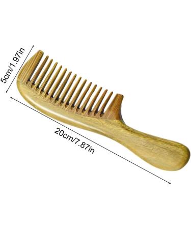 EQLEF Green Sandalwood Wide-Tooth Comb - Natural Large Sandalwood Anti-Static Comb - Buy Online on GoSupps.com