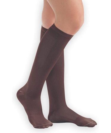Collections Etc Women's Compression Socks Firm 20-30 mmHg Brown Small - Made in USA - Buy Online on GoSupps.com