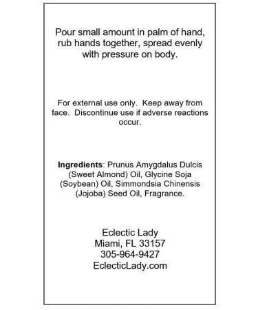 Lemon Verbena Massage Oil 8 oz - Sweet Almond & Jojoba Oil Preservative Free Ideal for Aromatherapy & Relaxation - International Shipping Available - Buy Online on GoSupps.com